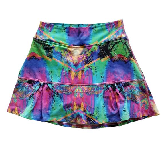 Dona Jo Skort Psychedelic Print Athletic Tennis Pickleball Golf Size S - Picture 2 of 12